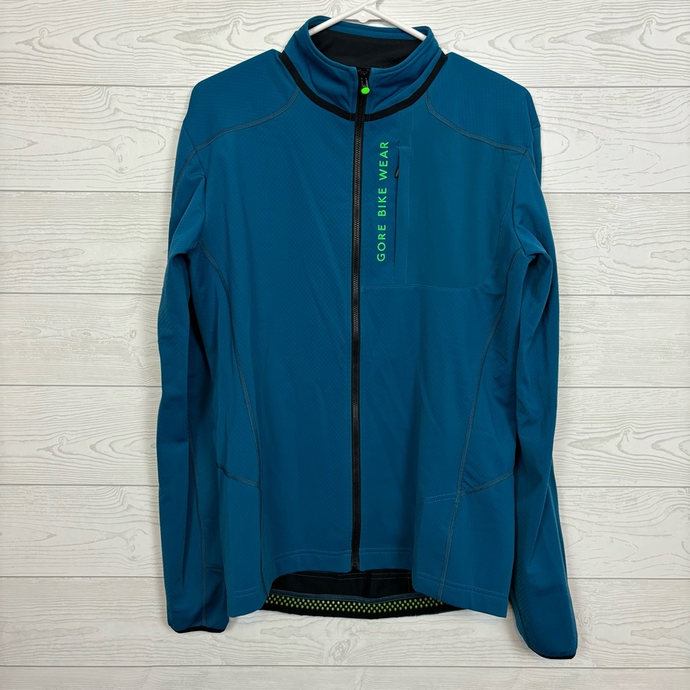 Gore Bike Wear: Power Trail Thermal Cycling Jersey - men’s L blue